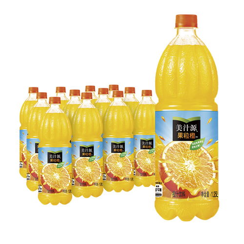 原价 87.90 现价 70 美汁源 minute maid 果粒橙 果汁饮料 1.25l 12瓶 整箱装 可口可乐公司出品 新老包装随机发货